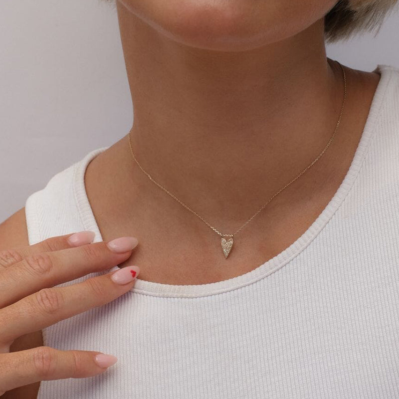 Studded Heart Necklace