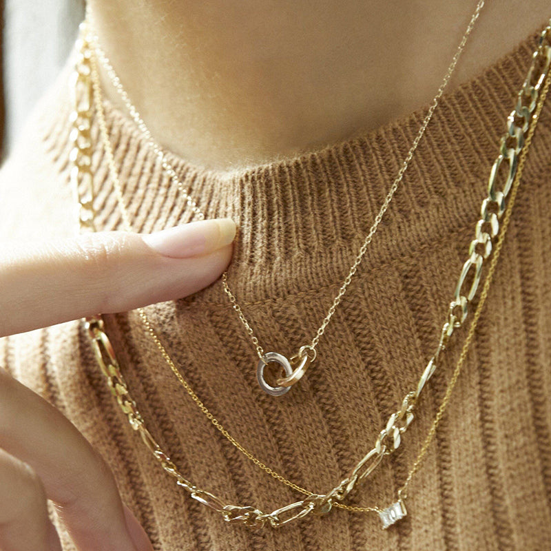 Interlinked Spheres Chain Necklace
