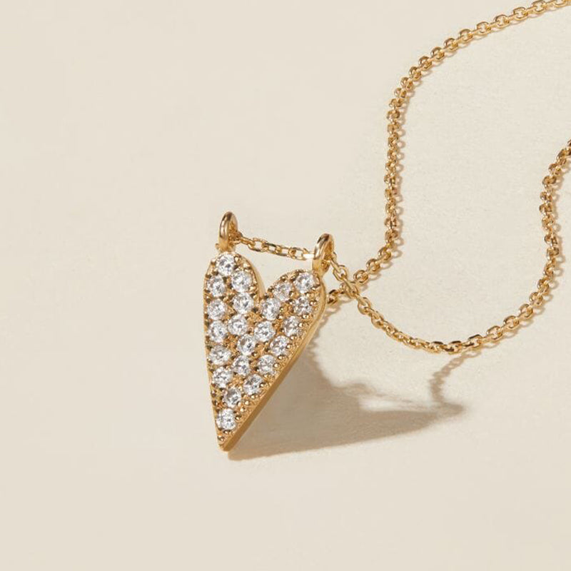 Studded Heart Necklace