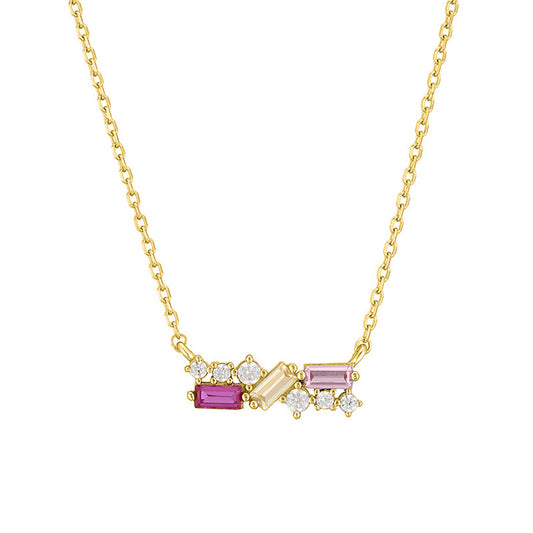 Mosaic Metamorphic Crystal Necklace